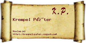 Krempel Péter névjegykártya